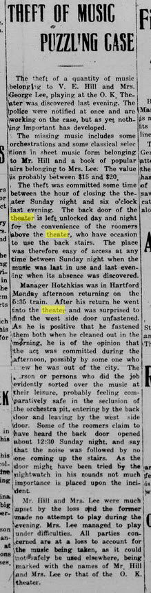 O.K. Theater - Dec 8 1914 Music Theft (newer photo)